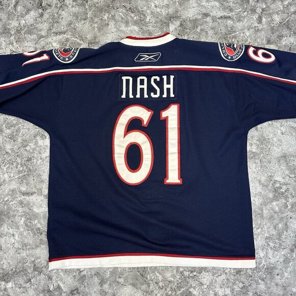 REEBOK Rick Nash #61 Columbus Blue Jackets Hockey Jersey - Size 54 XL - Picture 2 of 7